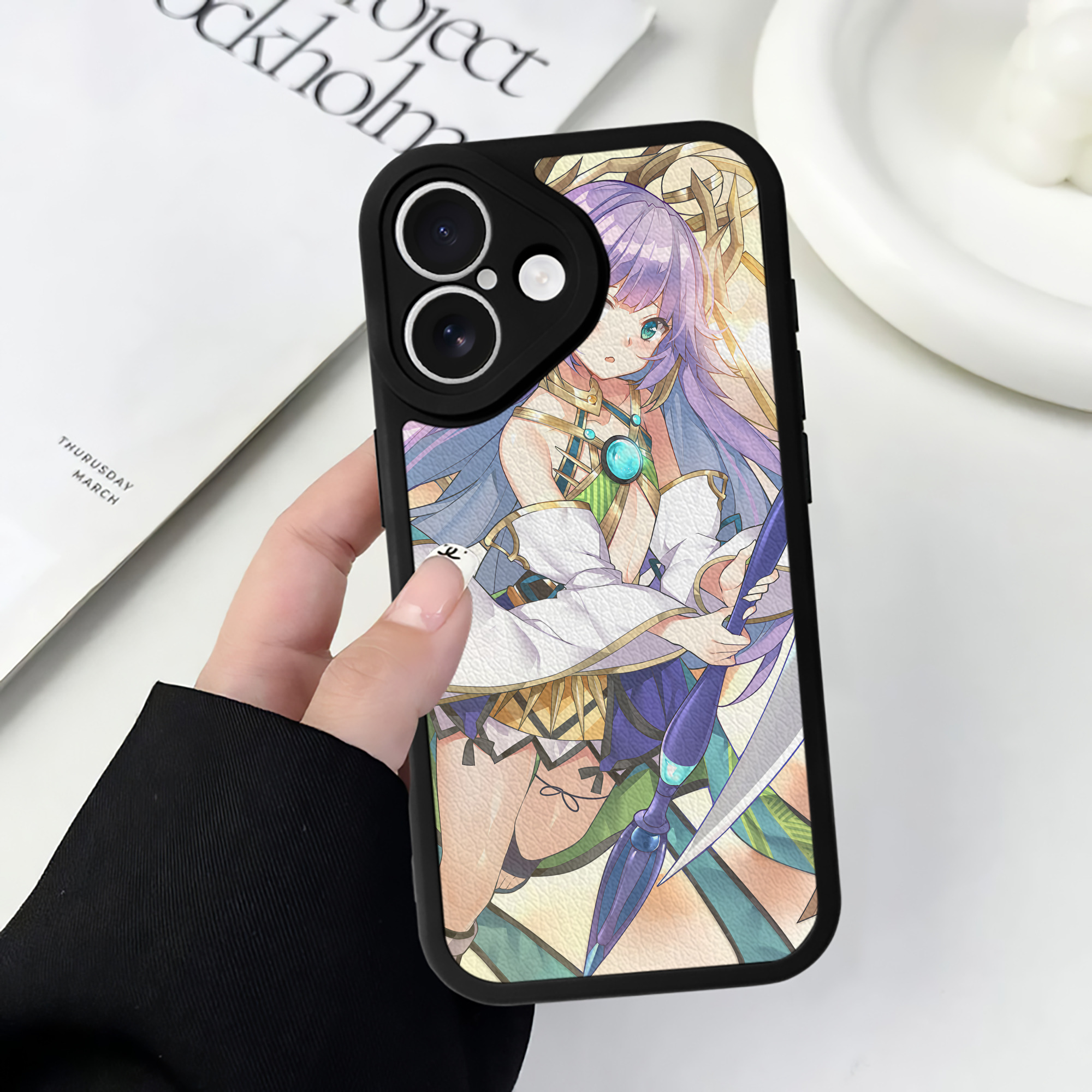 （画像用） 遊☆戯☆王 Yu-Gi-Oh! 【iPhone 16シリーズ対応】シリコンスマホケース（レザー調） 材質：シリコン